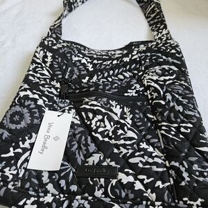 Vera Bradley Black and White Floral Shoulder Bag - NWT